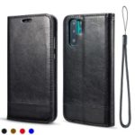 Leather Stand Case with Card Slots for Huawei P30 Pro – Black