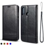 Leather Stand Case with Card Slots for Huawei P30 Lite / nova 4e – Black