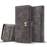Detachable 2-in-1 Vintage Style Split Leather Wallet Case for Huawei P30 Lite / nova 4e – Grey