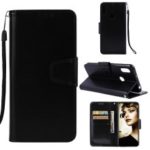 Retro Style PU Leather Wallet Stand Phone Cover for Huawei Honor 8A/Y6 (2019) – Black