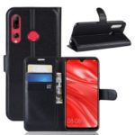 Litchi Skin Wallet Leather Stand Case for Huawei P Smart Plus 2019 / Enjoy 9s – Black