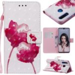 Light Spot Decor Patterned Leather Wallet Case for Huawei P30 Lite / nova 4e – Vivid Flowers