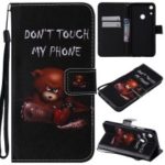 Pattern Printing Wallet Stand Leather Phone Case for Huawei Honor 8A/Y6 (2019) – Bear