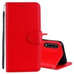 Litchi Skin Wallet Leather Stand Case for Huawei P30 – Red