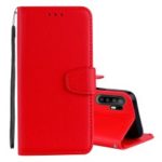 Litchi Skin Wallet Leather Stand Case for Huawei P30 Pro – Red