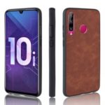 PU Leather Coated TPU + PC Back Phone Cover for Huawei Honor 20 lite / Honor10i – Brown