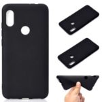 Soft Frosted TPU Mobile Phone Case for Huawei Y6 (2019, with Fingerprint Sensor) – Black