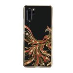 KAVARO Authorized Swarovski Crystals Decor Electroplated Phoenix Pattern Plastic Hard Cover Shell for Huawei P30 Pro – Gold