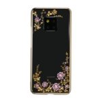 KAVARO Crystal Flora Series Authorized Swarovski Rhinestone Decor PC Hard Protective Case for Huawei Mate 20 Pro – Gold