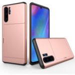 PC + TPU Hybrid Case with Card Slot for Huawei P30 Pro – Rose Gold