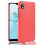 Crocodile Skin PU Leather Coated PC Case for Huawei Y5 (2019) / Honor 8S – Red