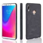 PU Leather Coated TPU + PC Back Phone Casing for Lenovo S5 Pro – Dark Grey