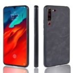 PU Leather Coated TPU + PC Back Phone Casing for Lenovo Z6 Pro – Black