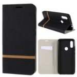 Cross Pattern Leather Card Holder Phone Cover (Built-in Steel Sheet) for Xiaomi Redmi 7 – Black