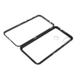 Detachable Magnetic Metal Frame Tempered Glass Phone Cover for Xiaomi Redmi Note 7 / Note 7 Pro (India) – Black / Transparent Back