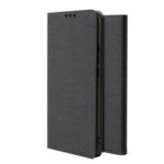 For Xiaomi Mi 9 Cloth Texture Stand Leather Flip Phone Case with Card Slots – Black