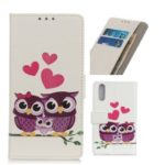 Pattern Printing Wallet Stand Leather Shell for Xiaomi Black Shark 2 – Sweet Owl Family