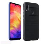 Triangle Pattern Soft TPU Mobile Phone Cover for Xiaomi Redmi Note 7 / Redmi Note 7 Pro (India) – Black