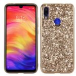 Glitter Powder Electroplating TPU Frame + PC Phone Case for Xiaomi Redmi Note 7 / Note 7 Pro (India) – Gold