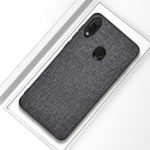 For Xiaomi Redmi Note 7 / Redmi Note 7 Pro (India) / Redmi Note 7S Cloth Texture PC + TPU Combo Mobile Phone Shell  – Dark Blue – Grey