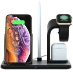 N35 Three-in-one Wireless Charger Stand for Apple Watch/iPhone/AirPods (Not Support FOD Function) – Black