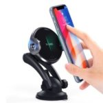 YOGEE Automatic Electroplate Infrared Induction Bracket Phone Holder 15W Wireless Car Fast Charger