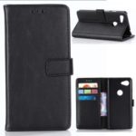 Crazy Horse Leather Wallet Case for Google Pixel 3a – Black