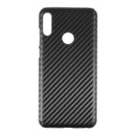 PU Leather Skin Hard Phone Cover for Asus Zenfone Max Pro (M2) ZB631KL – Black Carbon Fiber Texture