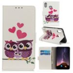 Pattern Printing Wallet Leather Case for Asus Zenfone Max Plus (M2) ZB634KL/Max Shot ZB634KL – Sweet Owl Family