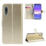Crazy Horse Texture Wallet Leather Flip Case with Stand for Meizu 16s – Gold