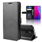 Crazy Horse [Wallet Stand] Leather Mobile Case for Oppo Reno – Black