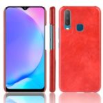 Litchi Skin Leather Coated Hard PC Case for vivo Y17 / Y3 – Red