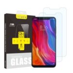 2Pcs/Set ITIETIE 2.5D 9H Tempered Glass Screen Protector for Xiaomi Mi 8 (6.21-inch)