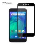 AMORUS Full Glue Silk Printing Tempered Glass Full Screen Protector for Xiaomi Redmi Go