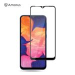 AMORUS 3D Curved Arc Edge Full Glue Tempered Glass Screen Protective Film for Samsung Galaxy A10