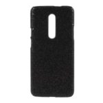 PU Leather Coated Hard PC Mobile Case for OnePlus 7 Pro – Black Glittery Sequins