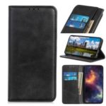 Auto-absorbed Split Leather Wallet Protection Case for OnePlus 7 – Black