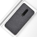 Cloth Texture PC + TPU Hybrid Cell Phone Cover for OnePlus 7 – Grey