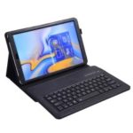 Detachable Bluetooth Keyboard Litchi Texture Leather Case for Samsung Galaxy Tab A 10.5 (2018) T590 T595 – Black
