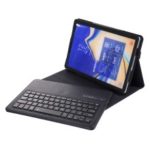 Litchi Texture Leather Cover Detachable Bluetooth Keyboard for Samsung Galaxy Tab S4 10.5 T830 T835 – Black