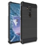 IMAK Vega Carbon Fiber Pattern Brushed TPU Shell Cover for Nokia X71