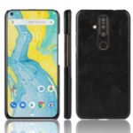 Litchi Texture PU Leather Coated PC Case for Nokia X71 – Black