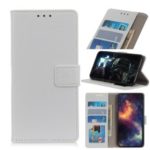 Litchi Grain Leather Cover with Wallet Stand for Nokia 3.2 – White