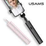 USAMS US-ZB069 Wireless Selfie Stick 80cm for iPhone Samsung Huawei – Light Pink