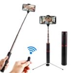 M10 Portable Extendable Bluetooth Selfie Stick with Tripod and Remote Control – Red