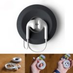 Portable Magnetic Silicone Earphone Management Organizer – Dark Grey