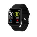 116pro Smart Wristband Heart Rate Blood Pressure Monitor Water-resistant Sport Bracelet – Black