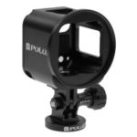 PULUZ PU160 Housing Shell Aluminum Alloy Protective Cage Wrench Lens Cap Screw Tripod Adapter for GoPro HERO 4/5 Session 5S 4S – Black