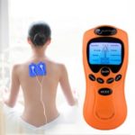 Portable Electronic Pulse Massager for Cervical Vertebra Pain Relieve with Timing Function – Orange / US Plug