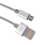 MERCURY GOOSPERY Zinc Alloy Woven Micro USB Fast Charging Cable for Xiaomi Samsung – Silver